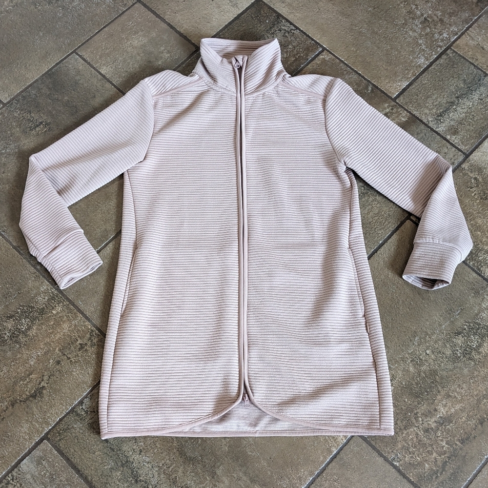 MPG Long Athleisure Zip Up Jacket Size M Pink